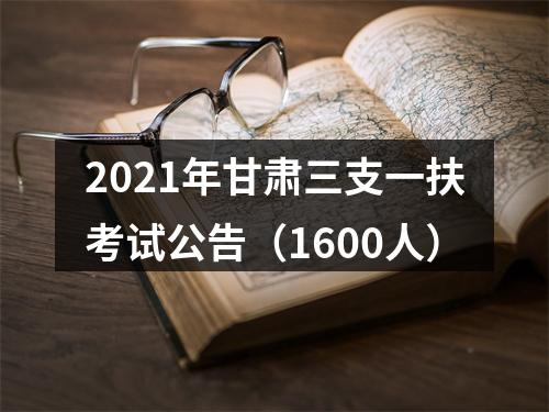 2021年甘肃三支一扶考试公告（1600人） 图片