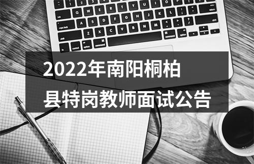 2022年南阳桐柏县特岗教师面试公告 图片