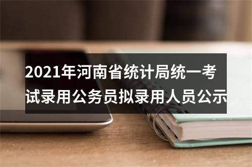 2021年河南省统计局统一考试录用公务员拟录用人员公示 图片