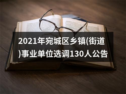 2021年宛城区乡镇(街道)事业单位选调130人公告 图片