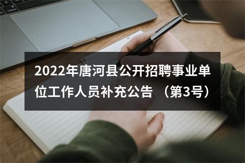 2022年唐河县公开招聘事业单位工作人员补充公告 （第3号） 图片