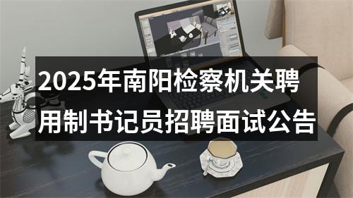 2025年南阳检察机关聘用制书记员招聘面试公告 图片