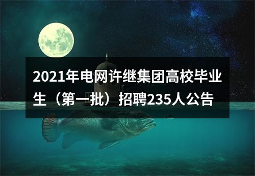 2021年电网许继集团高校毕业生（第一批）招聘235人公告 图片